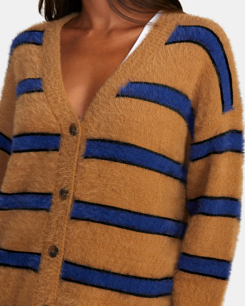 Here We Are Cardigan Sweater - Tobacco