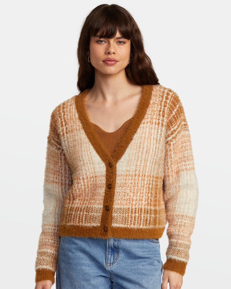 Happy Hour Cardigan - Workwear Brown