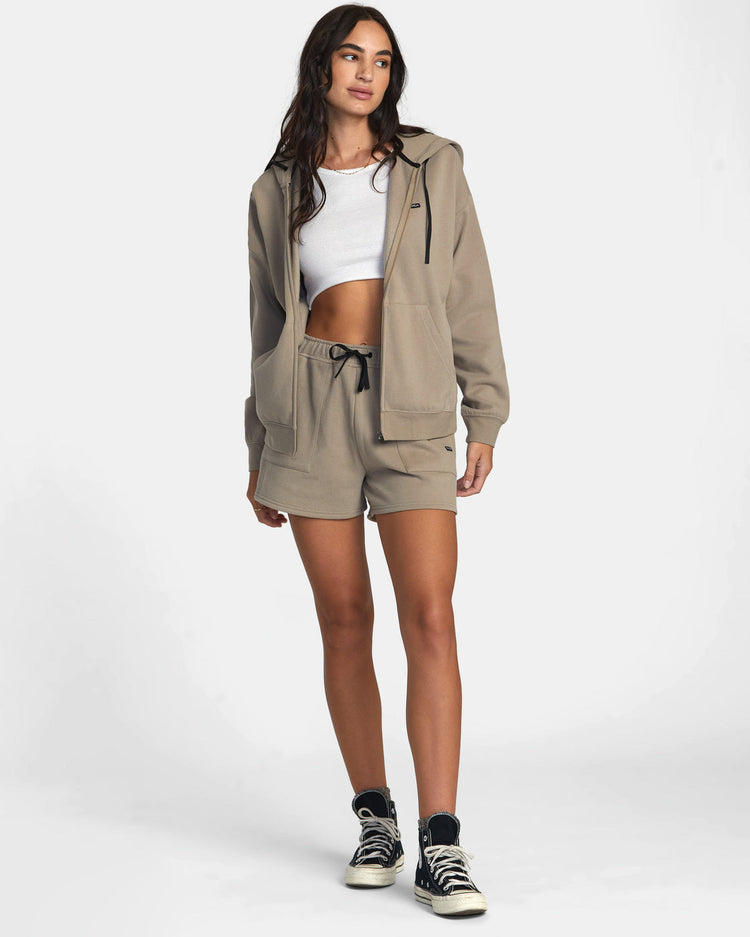 Sunday Hooded Base Layer Top - Dark Khaki