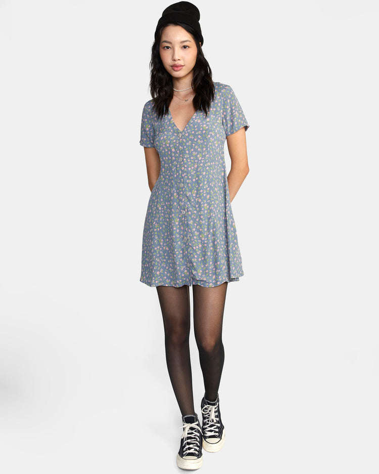 Understated Mini Dress - Blue Dust