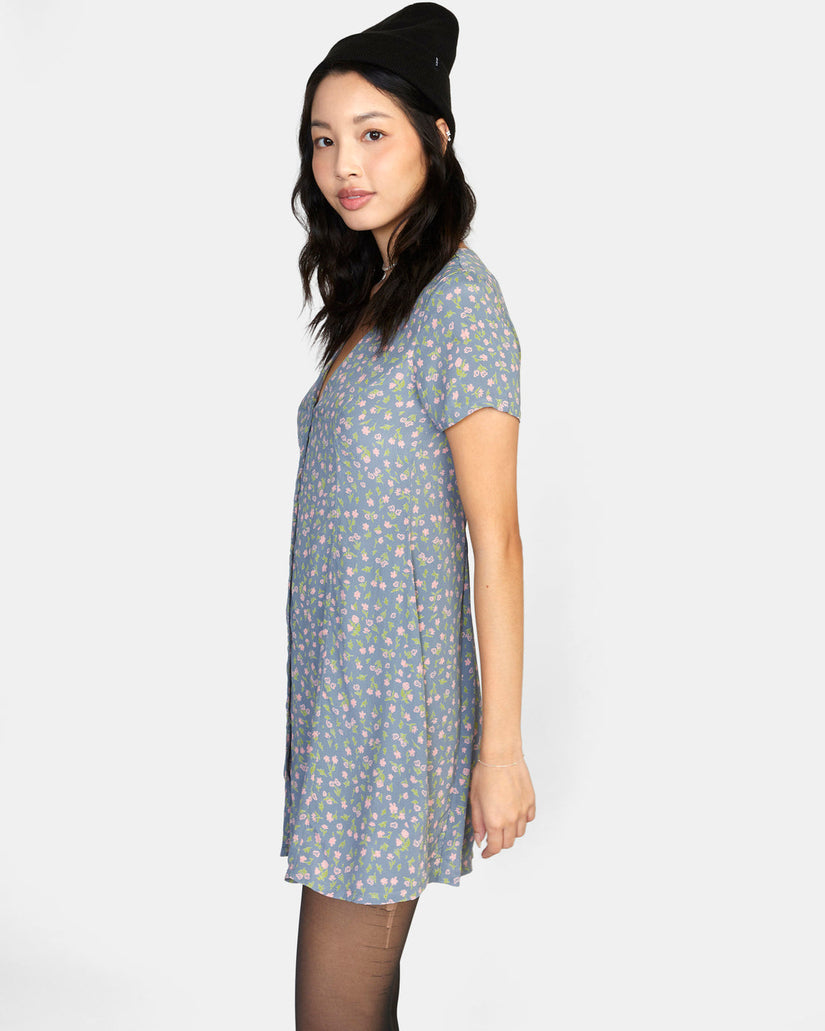 Understated Mini Dress - Blue Dust