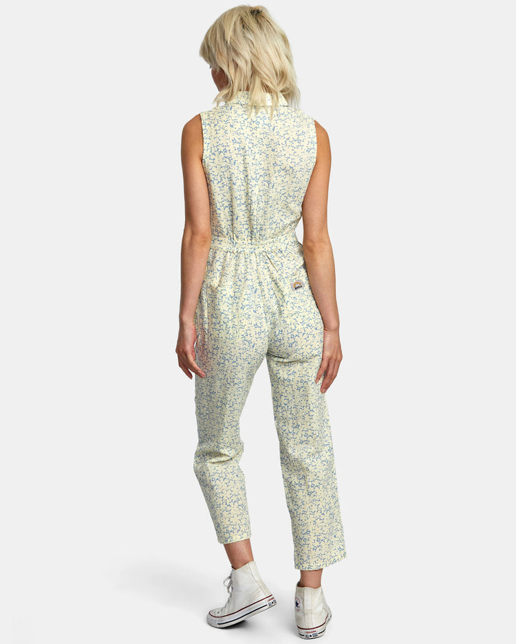 Sunny Linen Jumpsuit - Lemon