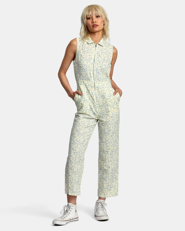 Sunny Linen Jumpsuit - Lemon