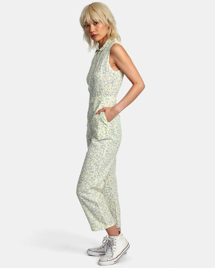 Sunny Linen Jumpsuit - Lemon