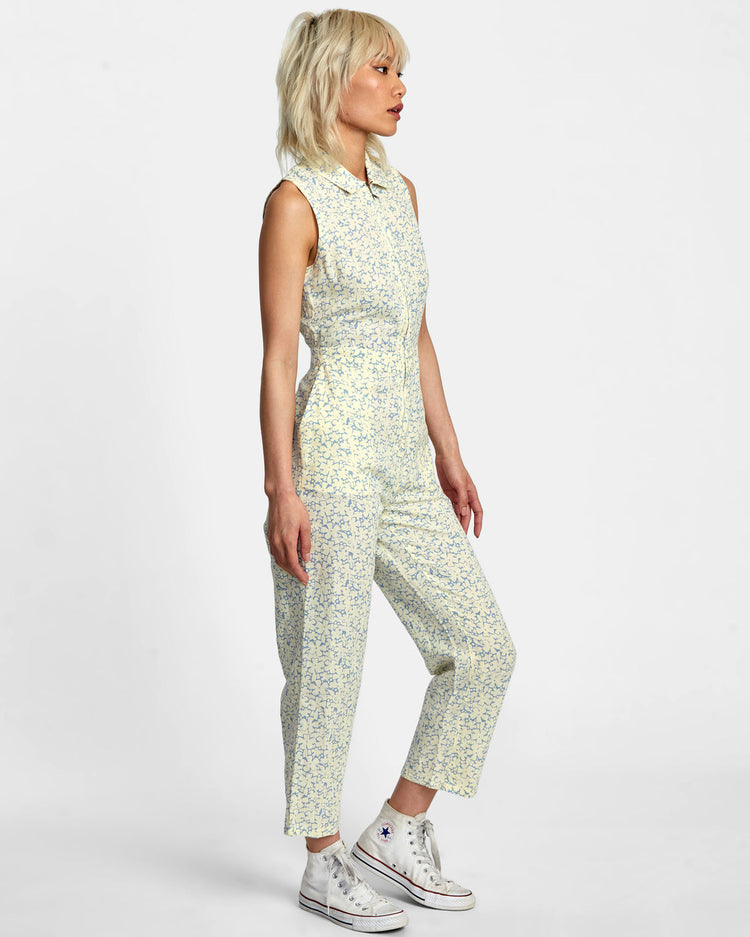 Sunny Linen Jumpsuit - Lemon