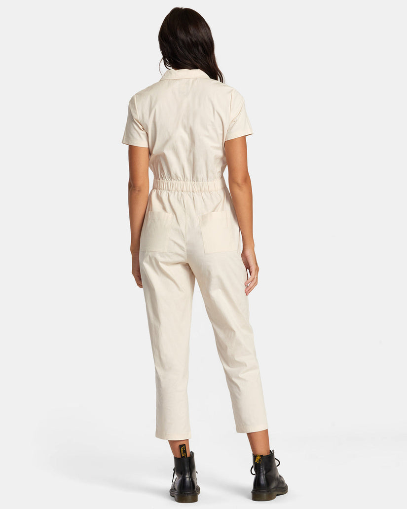 Recession Collection Jumpsuit - Latte