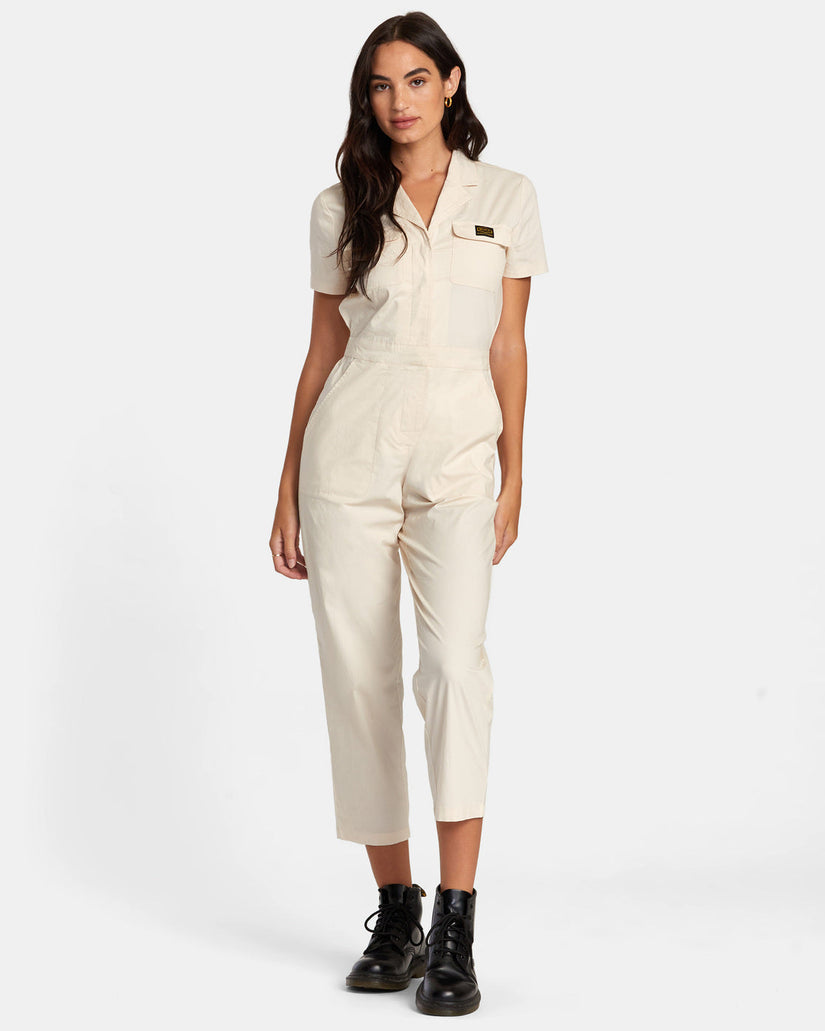 Recession Collection Jumpsuit - Latte