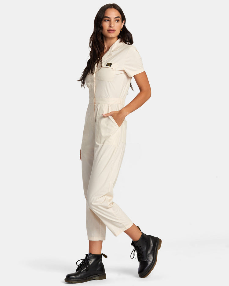 Recession Collection Jumpsuit - Latte