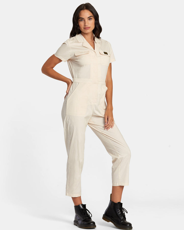 Recession Collection Jumpsuit - Latte