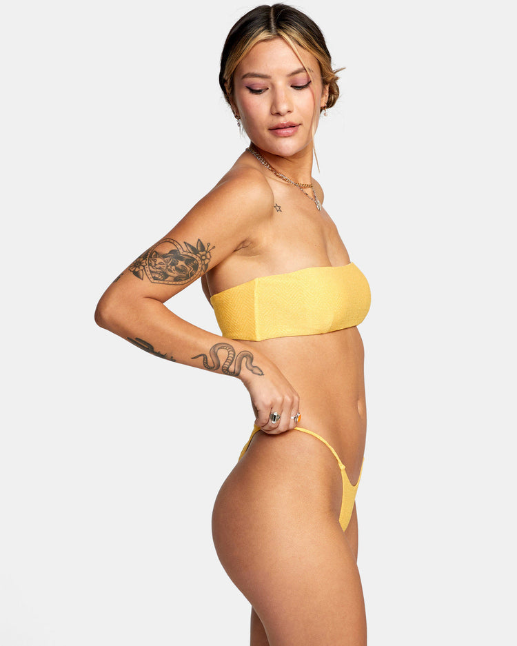 Brightside Bandeau Bikini Top - Marigold