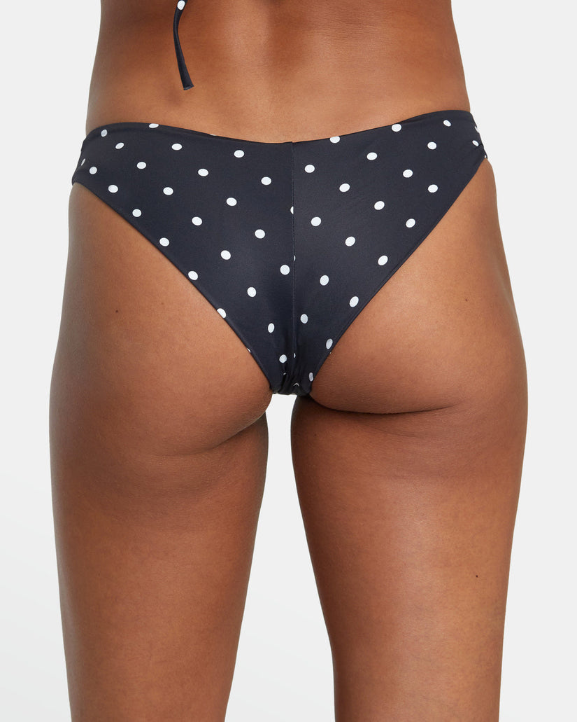 Low-Rise Cheeky Hipster Bikini Bottom - Black/White