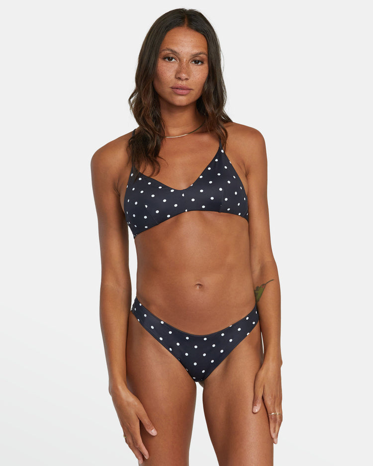 Low-Rise Cheeky Hipster Bikini Bottom - Black/White