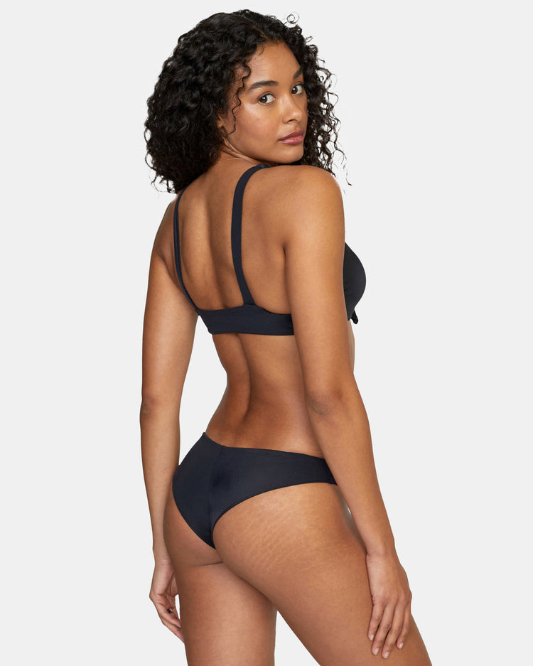 Low-Rise Cheeky Hipster Bikini Bottom - RVCA Black