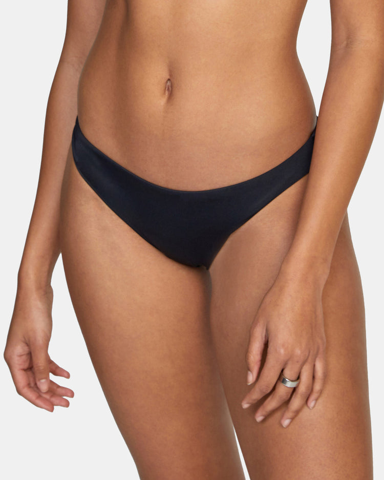 Low-Rise Cheeky Hipster Bikini Bottom - RVCA Black