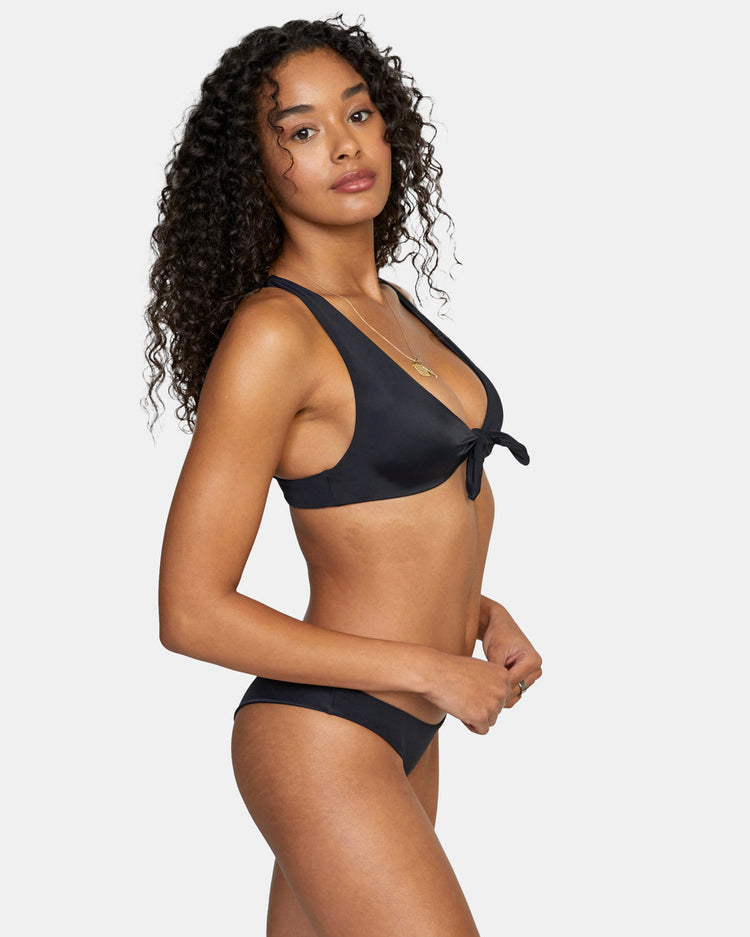 Low-Rise Cheeky Hipster Bikini Bottom - RVCA Black