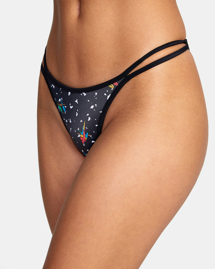 Lp X Klw Uncaged French Bikini Bottoms - RVCA Black