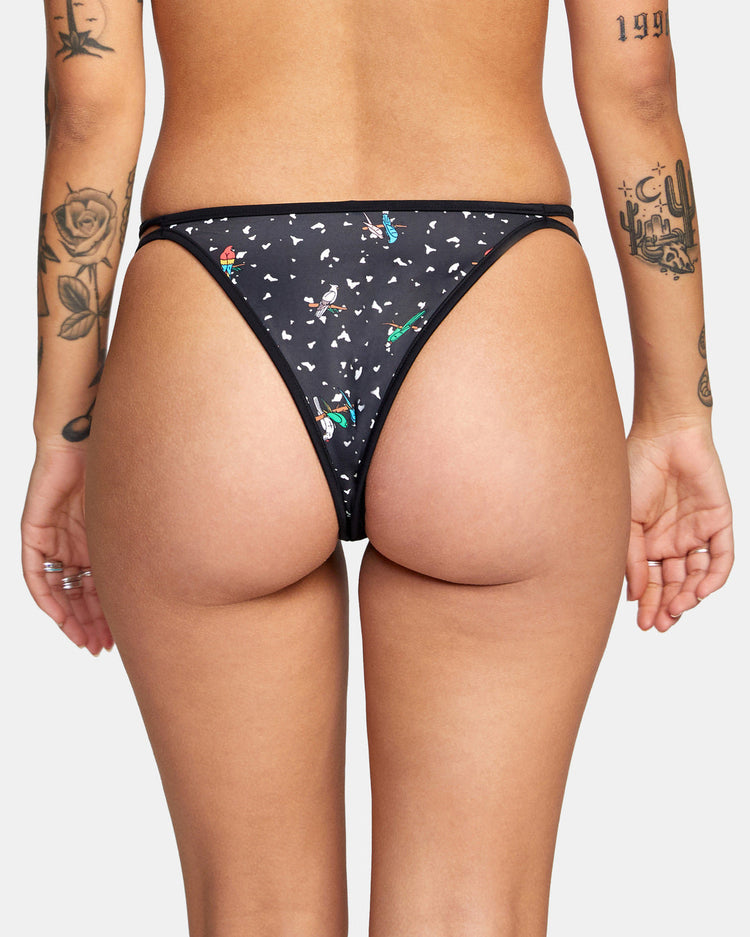 Lp X Klw Uncaged French Bikini Bottoms - RVCA Black