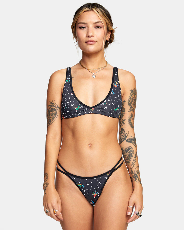 Lp X Klw Uncaged French Bikini Bottoms - RVCA Black