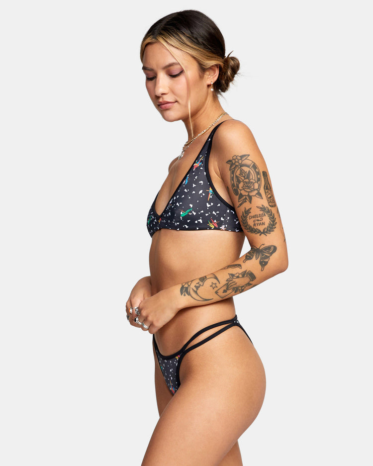 Lp X Klw Uncaged French Bikini Bottoms - RVCA Black