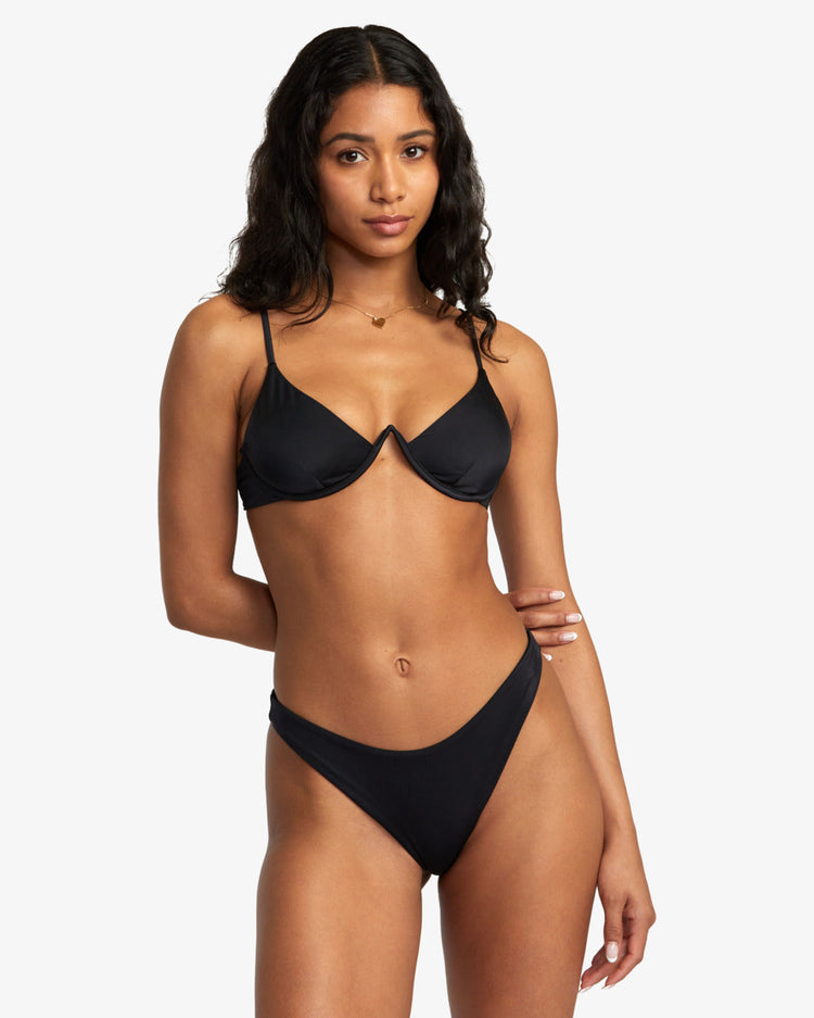 Solid French Bikini Bottoms - Black