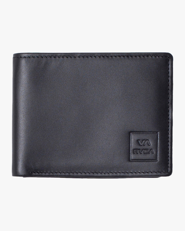 Cedar Bi-Fold Leather Wallet - Black