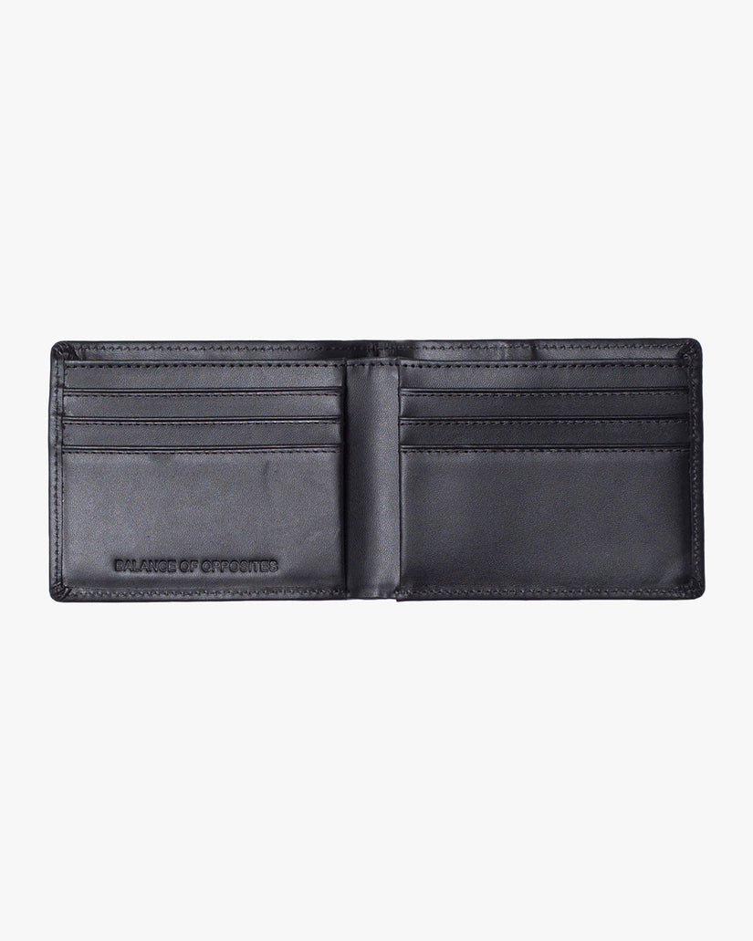 Cedar Bi-Fold Leather Wallet - Black