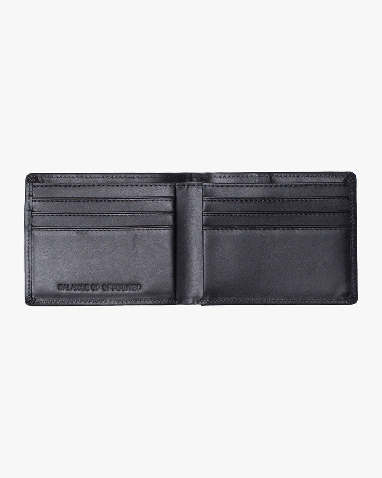 Cedar Bi-Fold Leather Wallet - Black