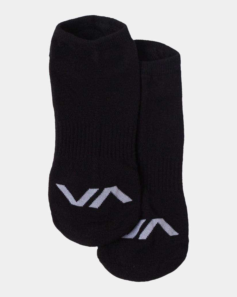 3 Pack Sport Logo Super No-Show Socks - Black