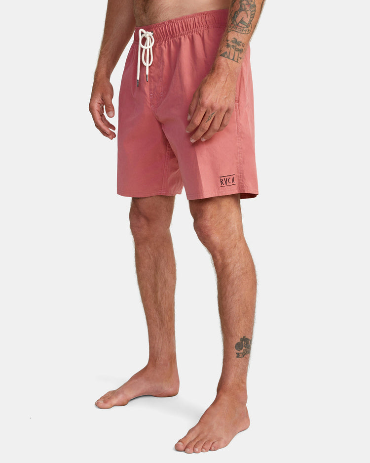 Opposites Elastic Waist 2 Boardshorts 17" - Dusty Pink