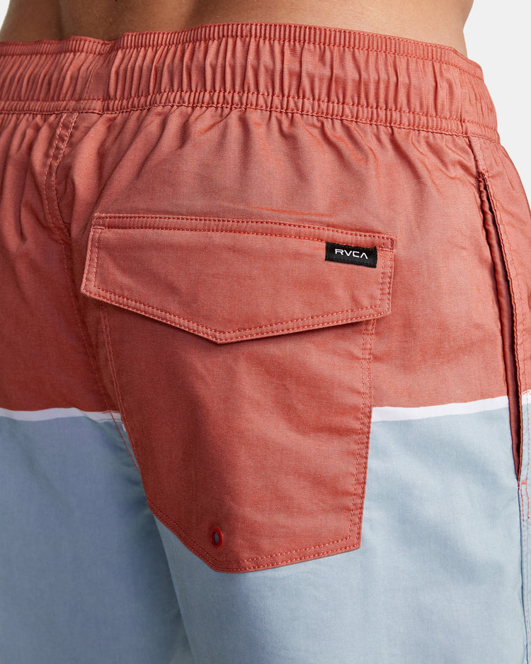 County Elastic Waist Boardshorts 17" - Warm Red