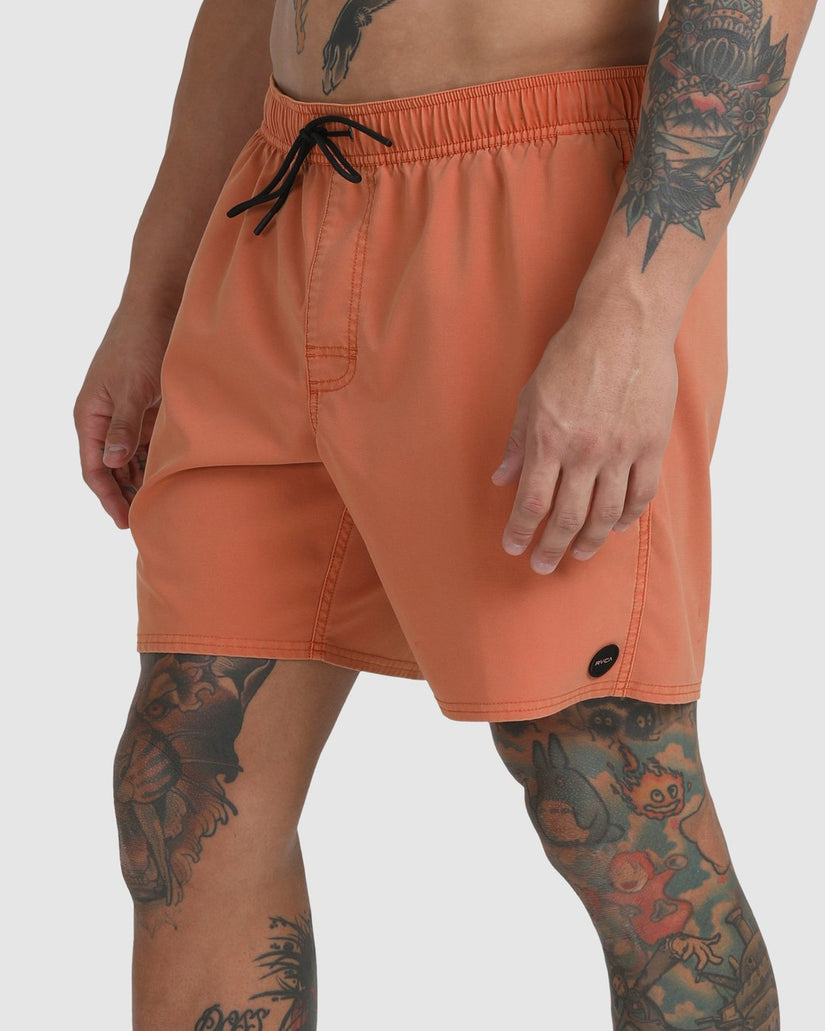 VA Pigment Elastic Waist Boardshorts 17" - Cocoa