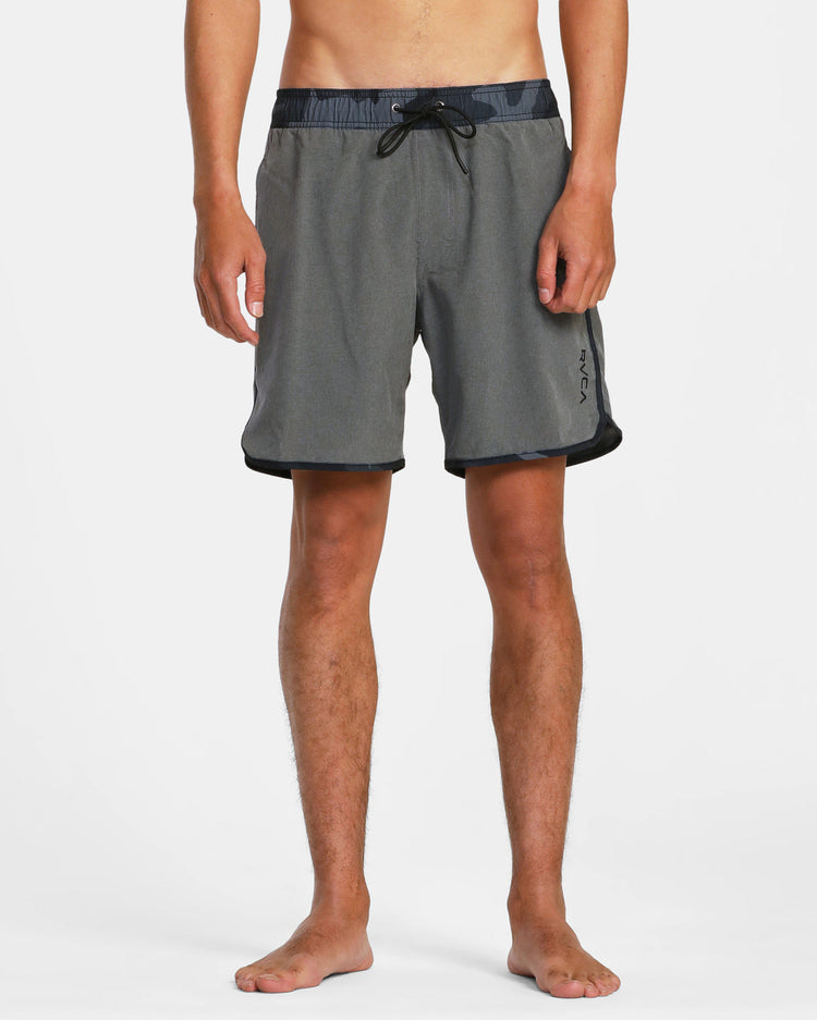 Eastern Plus Elastic Waist Boardshorts 17" - Heather Grey