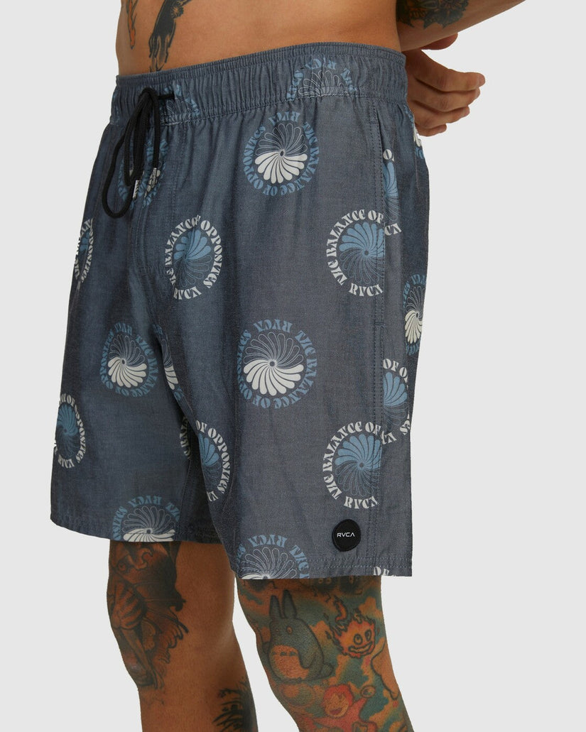 Barnes Elastic Waist Boardshorts 17" - Pirate Black