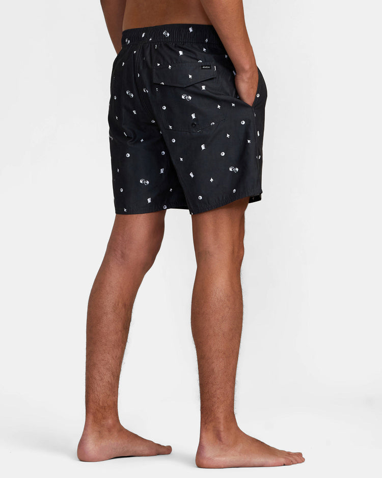 Perry 17" Elastic Waist Boardshorts - New Black