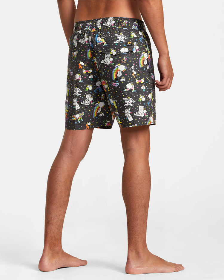 Jesse Lortz Elastic Boardshorts 17" - RVCA Black