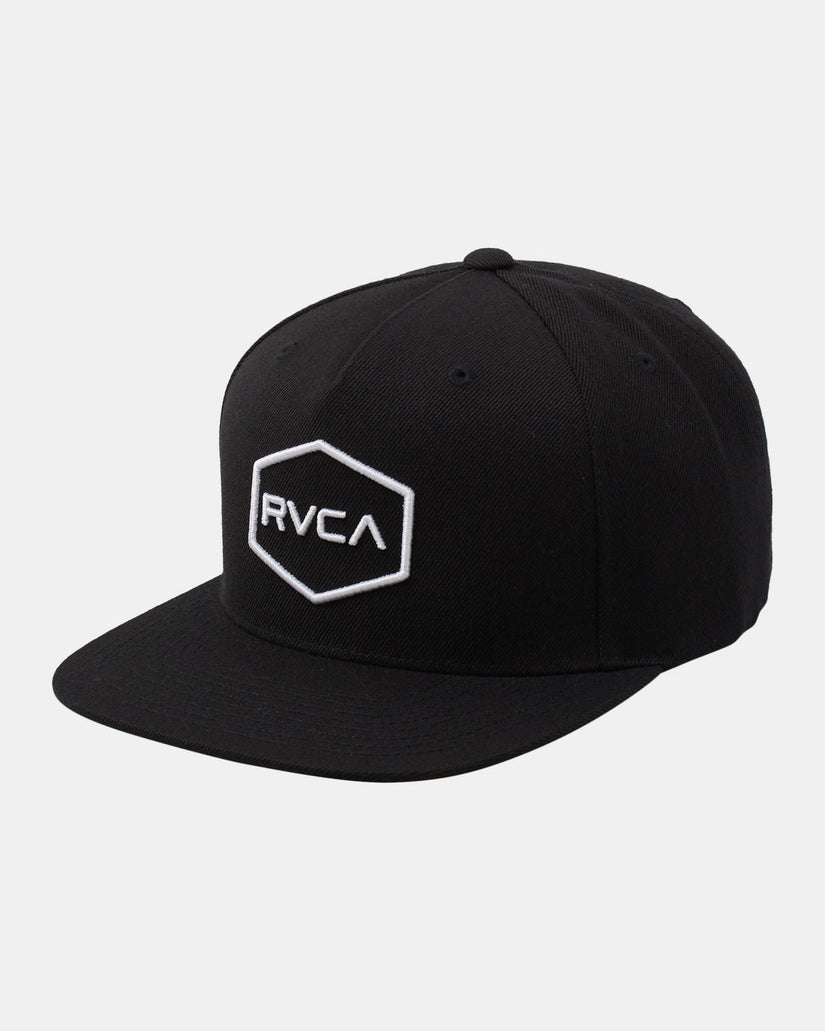 Commonwealth Snapback Hat - Black/White