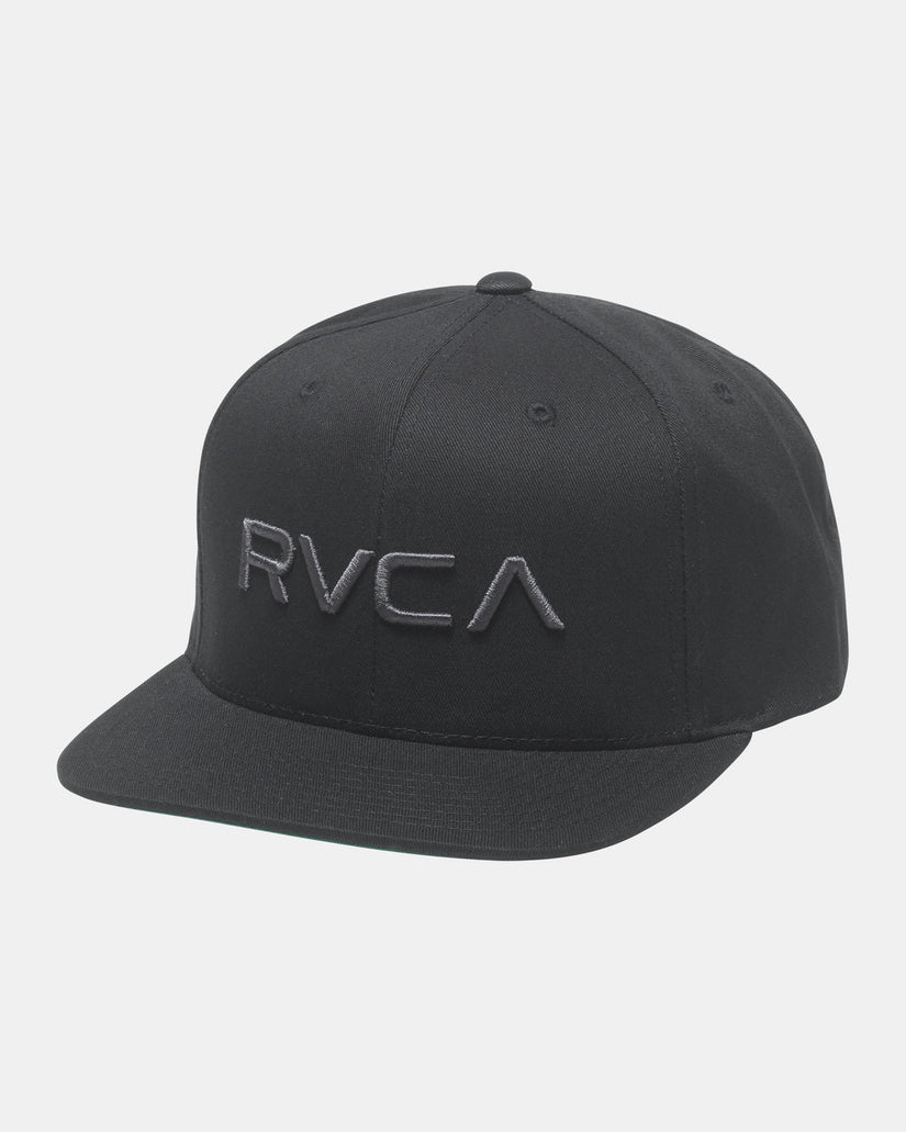 RVCA Twill Snapback II Hat - Black/Charcoal