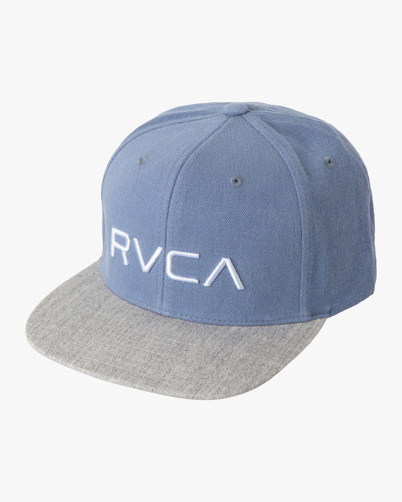 RVCA Twill Snapback II Hat - Blue/Grey