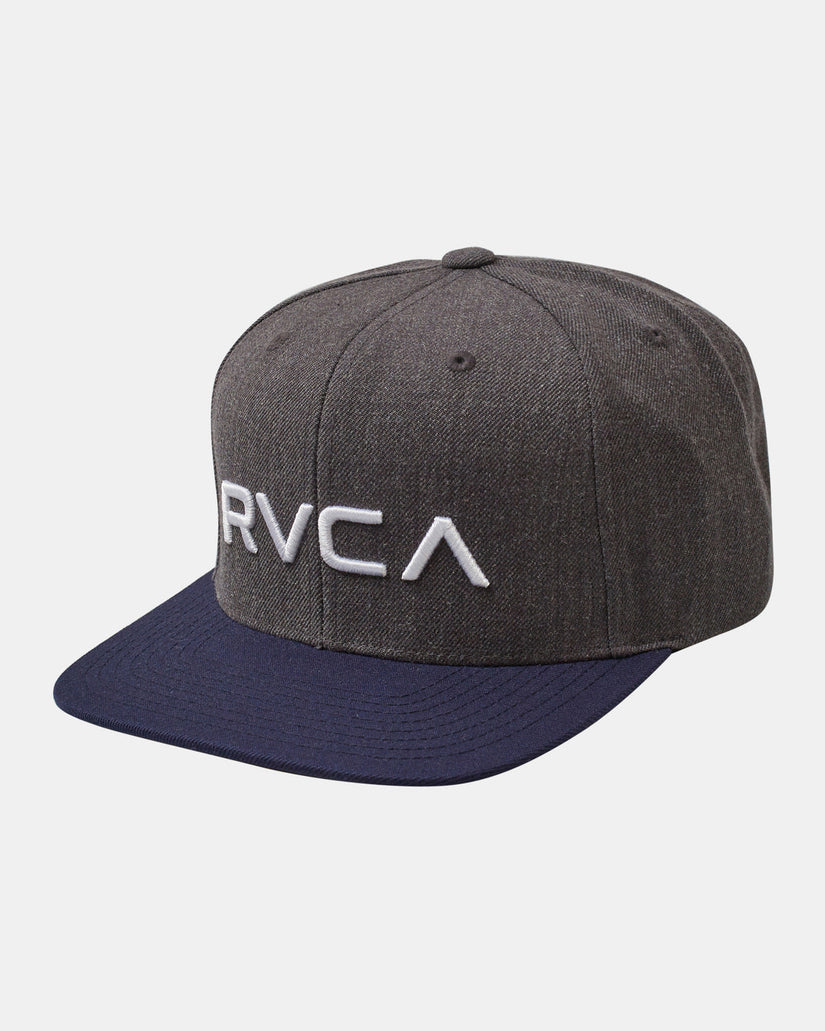 RVCA Twill Snapback II Hat - Charcoal Heather