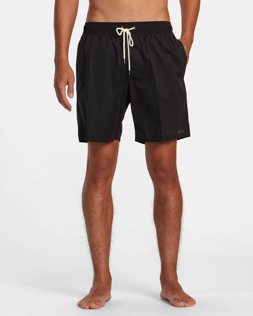 Opposites Elastic Waist Hybrid Amphibian Shorts - Black