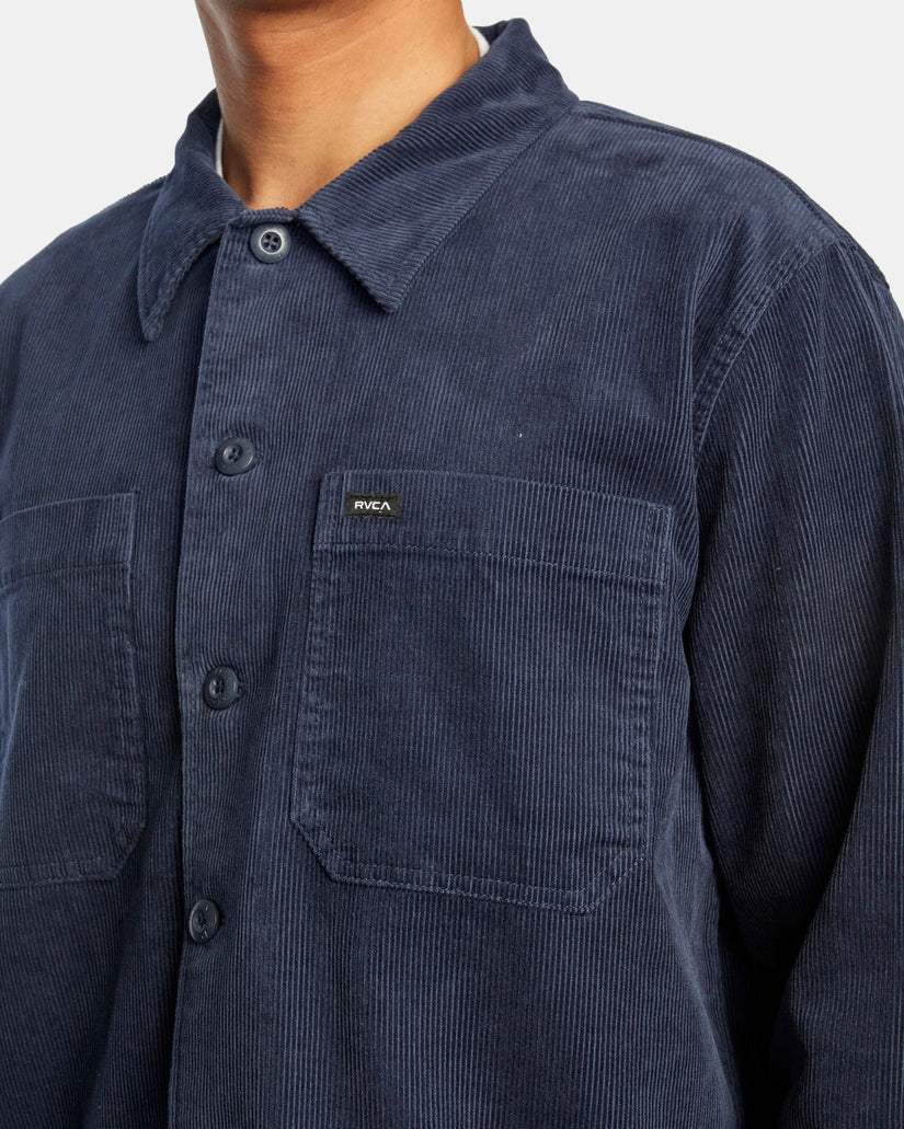 Americana Corduroy Overshirt - Moody Blue