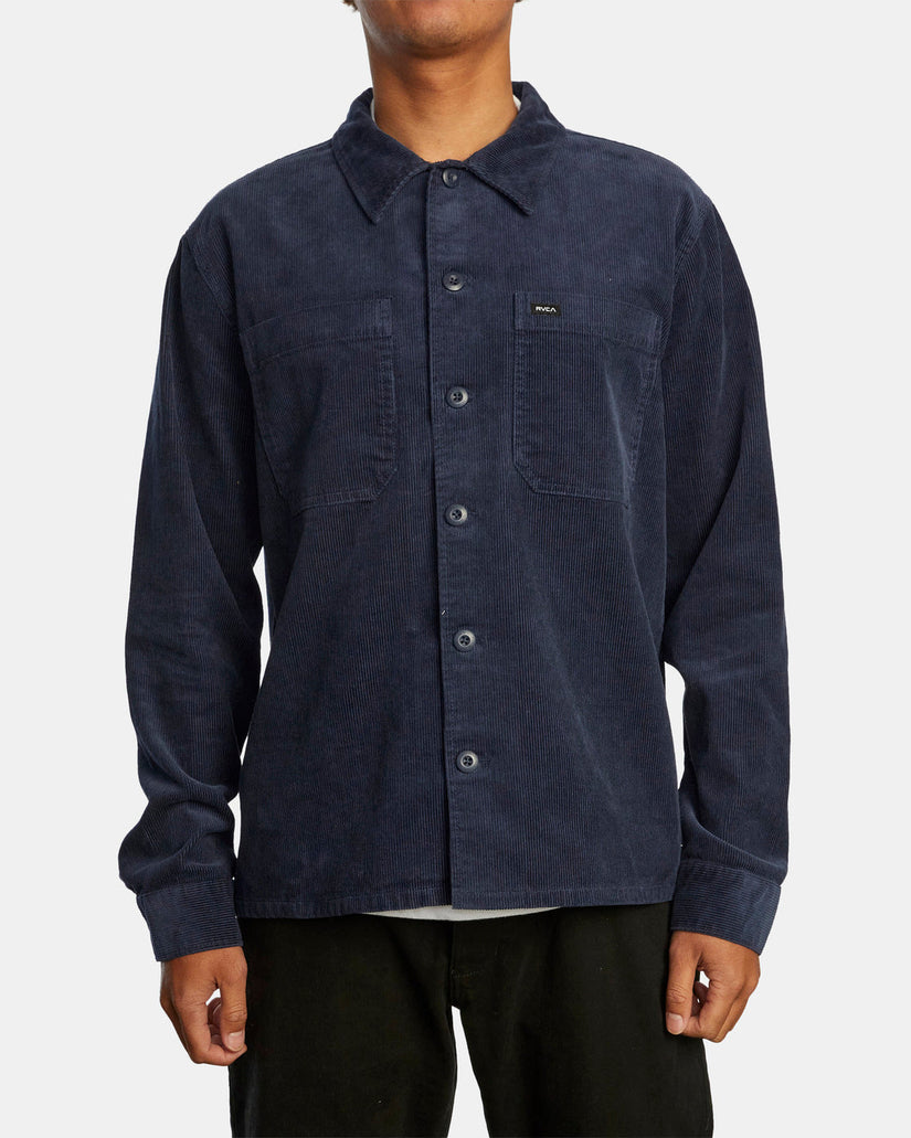 Americana Corduroy Overshirt - Moody Blue