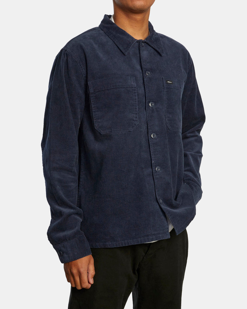 Americana Corduroy Overshirt - Moody Blue