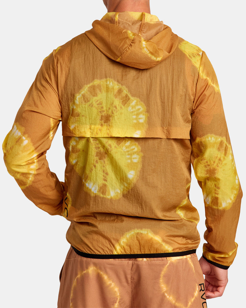 RVCA Runner Lightweight Training Jacket - Gold Tie Dye