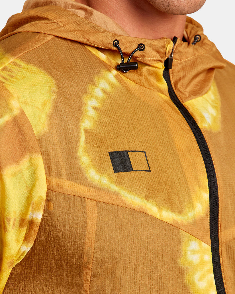 RVCA Runner Lightweight Training Jacket - Gold Tie Dye