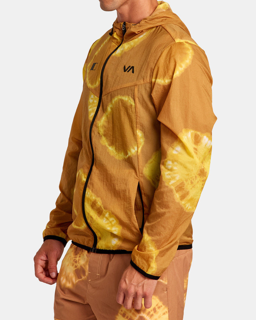 RVCA Runner Lightweight Training Jacket - Gold Tie Dye