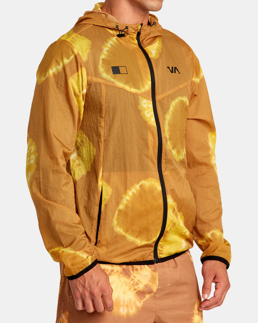 RVCA Runner Lightweight Training Jacket - Gold Tie Dye