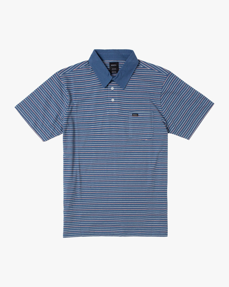 Cassady Stripe Polo Shirt - Royal