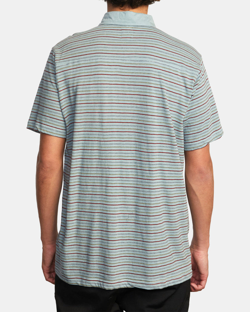 Cassady Stripe Polo Shirt - Scrub