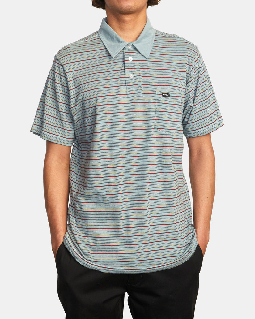 Cassady Stripe Polo Shirt - Scrub